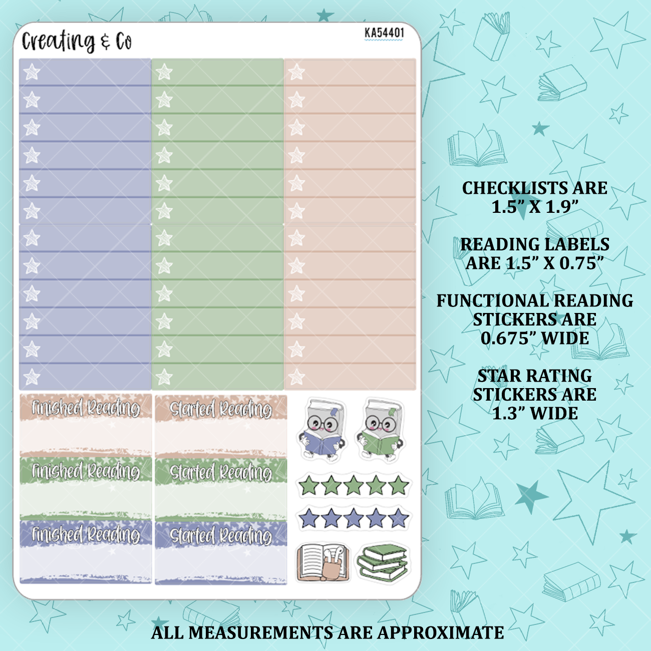 Always & Forever Checklists + Reading Sticker Kit Add On for Weekly Planner Kit  - KA54401