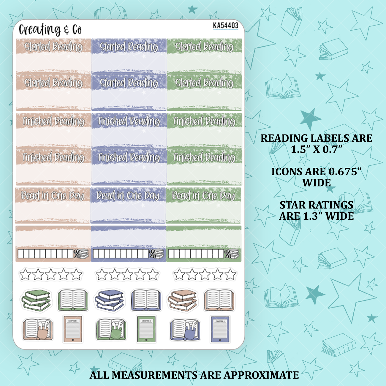 Always & Forever Reading Sticker Kit Add On for Weekly Planner Kit  - KA54403