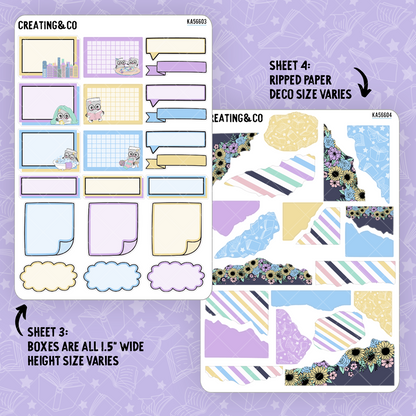 Bookish State of Mind Weekly Kit Add On Sticker Sheets - KA566