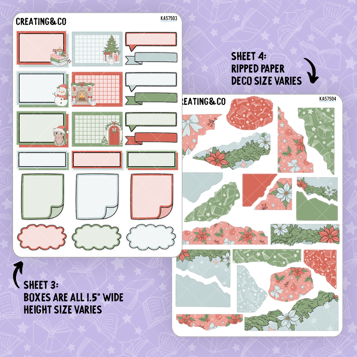 Cozy Christmas Weekly Kit Add On Sticker Sheets - KA575