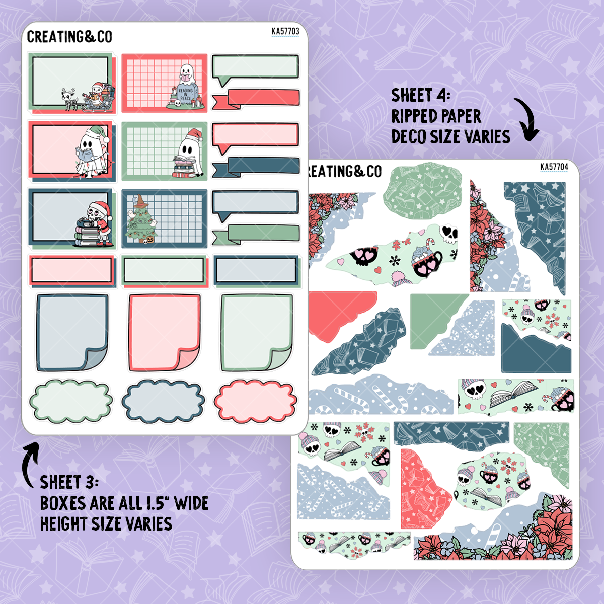 Spooky Little Christmas Weekly Kit Add On Sticker Sheets - KA577