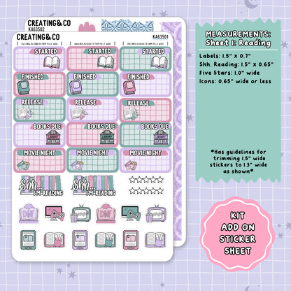 Chasing Dragons Weekly Kit Add On Planner Sticker Sheets - KA635