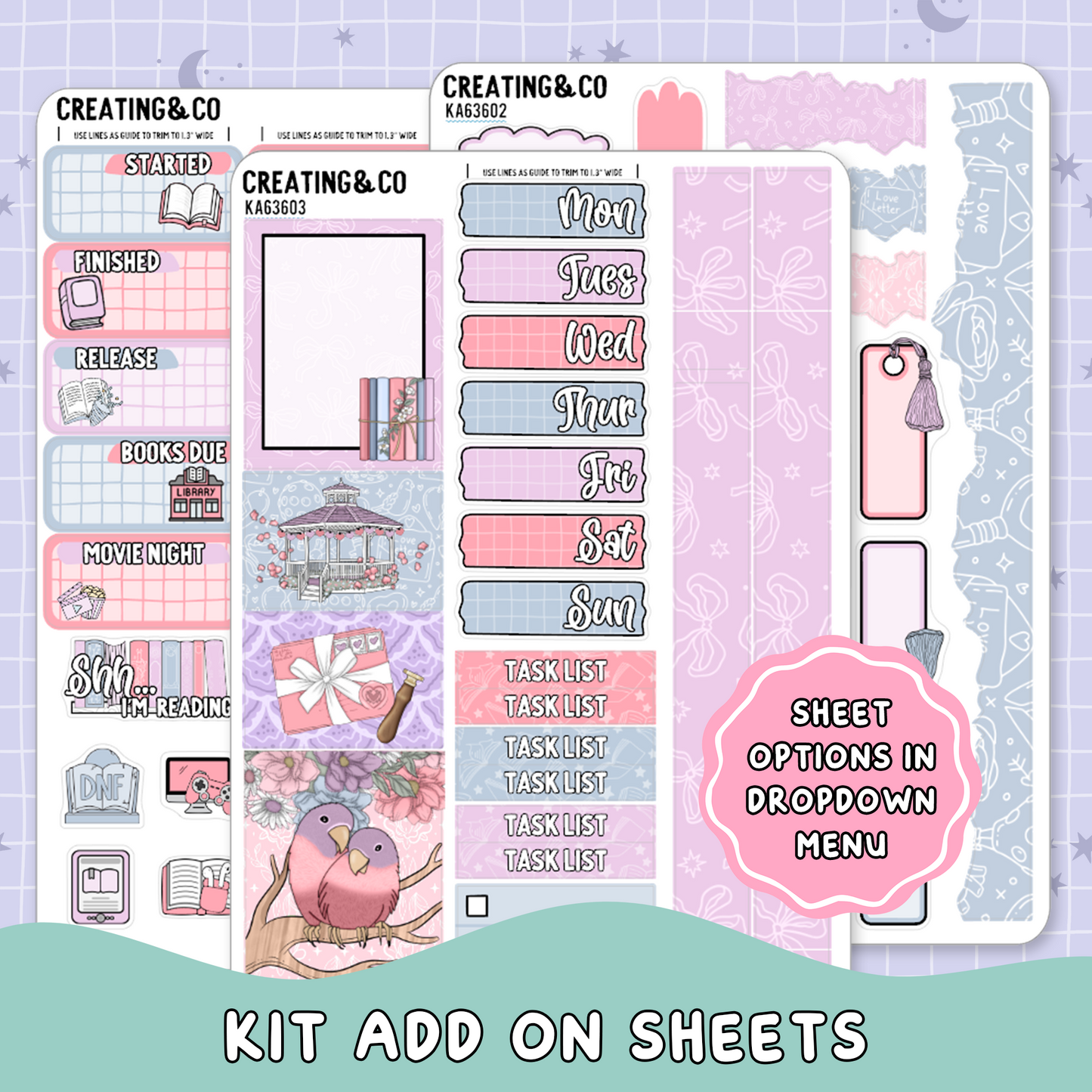 Love Stories Weekly Kit Add On Planner Sticker Sheets - KA636