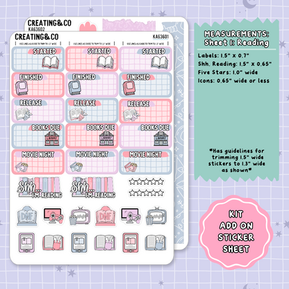 Love Stories Weekly Kit Add On Planner Sticker Sheets - KA636