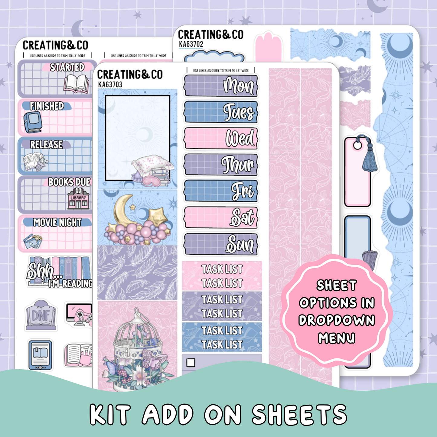 Magical Year Weekly Kit Add On Planner Sticker Sheets - KA637