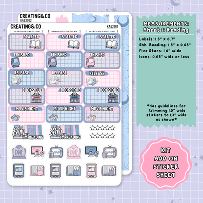 Magical Year Weekly Kit Add On Planner Sticker Sheets - KA637