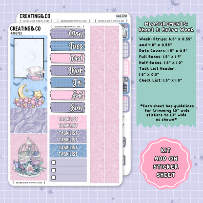 Magical Year Weekly Kit Add On Planner Sticker Sheets - KA637