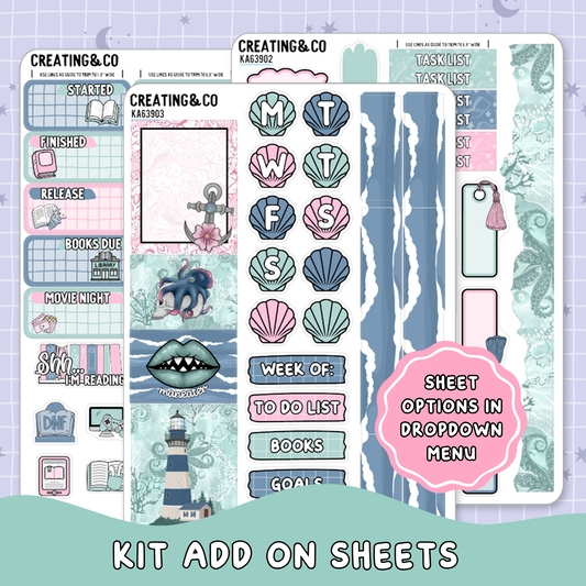 Siren Song Weekly Kit Add On Planner Sticker Sheets - KA639