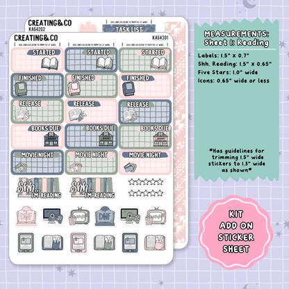 Faceoff to Forever Weekly Kit Add On Planner Sticker Sheets - KA642
