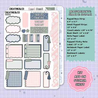 Faceoff to Forever Weekly Kit Add On Planner Sticker Sheets - KA642