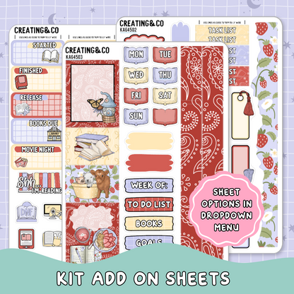 Country Cottage Spring Weekly Kit Add On Planner Sticker Sheets - KA645