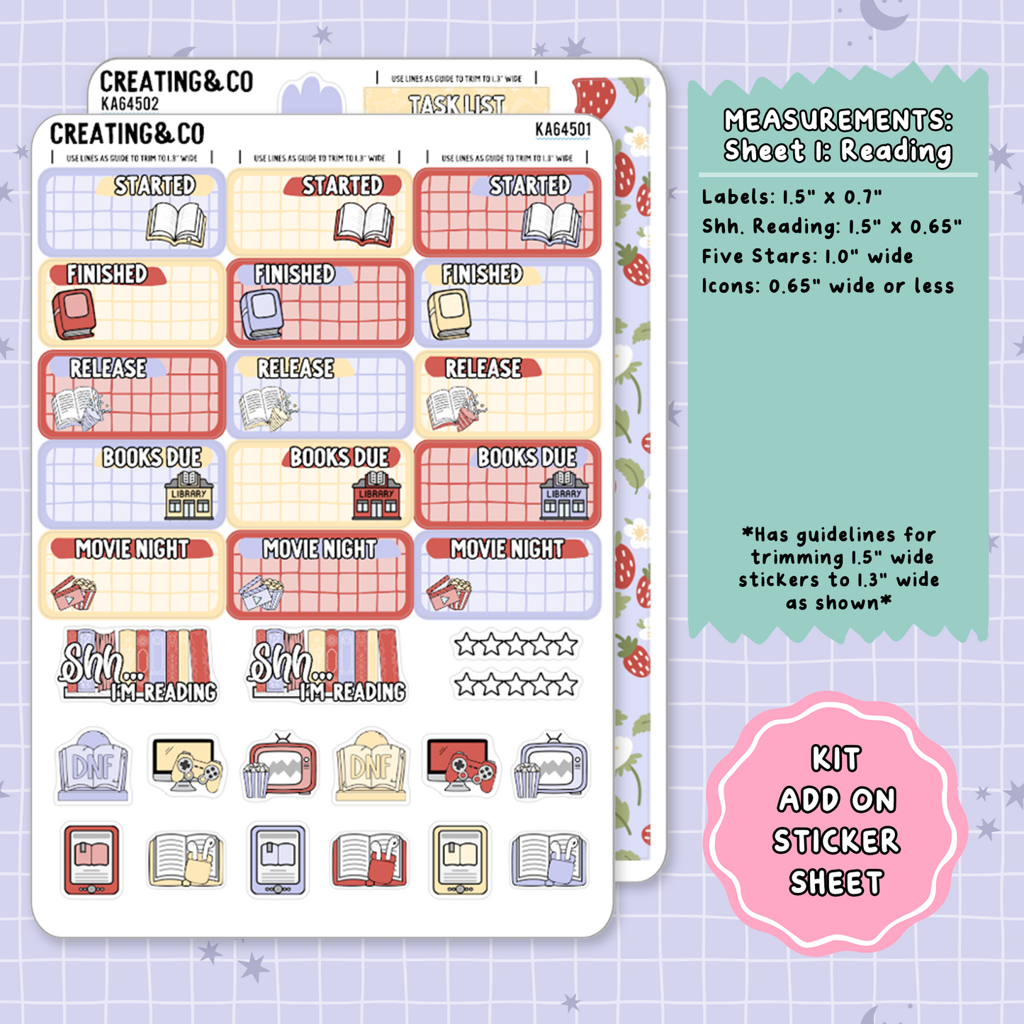 Country Cottage Spring Weekly Kit Add On Planner Sticker Sheets - KA645