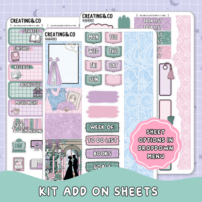 Scandals of the Heart Regency Hobonichi Cousin Weekly Planner Kit - 1.3" Stickers - HB649