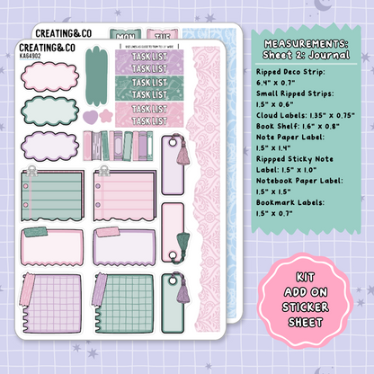 Scandals of the Heart Regency Weekly Kit Add On Planner Sticker Sheets - KA649
