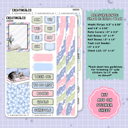 Rest & Recharge Mother's Day Weekly Kit Add On Planner Sticker Sheets - KA651