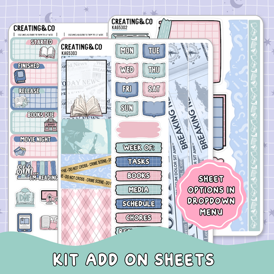 Marginal Clues Mystery Weekly Kit Add On Planner Sticker Sheets - KA653
