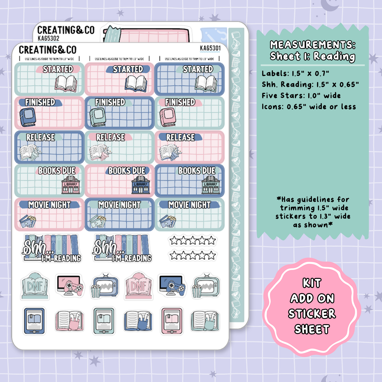 Marginal Clues Mystery Weekly Kit Add On Planner Sticker Sheets - KA653