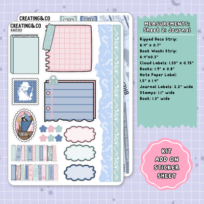 Marginal Clues Mystery Weekly Kit Add On Planner Sticker Sheets - KA653