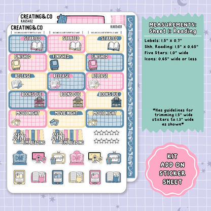 Dragon Isle Summer Reading Challenge Weekly Kit Add On Planner Sticker Sheets - KA654