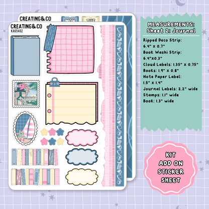 Dragon Isle Summer Reading Challenge Weekly Kit Add On Planner Sticker Sheets - KA654