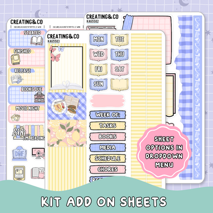 Pink Lemonade Weekly Kit Add On Planner Sticker Sheets - KA655