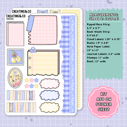 Pink Lemonade Weekly Kit Add On Planner Sticker Sheets - KA655