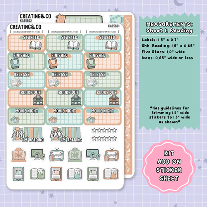 Pantheon of Pages Weekly Kit Add On Planner Sticker Sheets - KA656