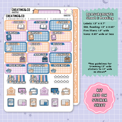 Spirit Beach Weekly Kit Add On Planner Sticker Sheets - KA657