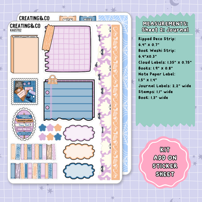 Spirit Beach Weekly Kit Add On Planner Sticker Sheets - KA657