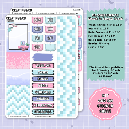 Archive Adventures Weekly Kit Add On Planner Sticker Sheets - KA658