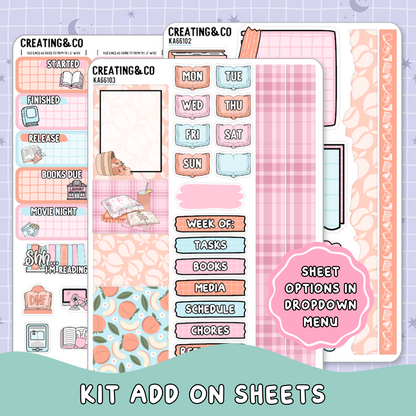 Sweet as a Peach Weekly Kit Add On Planner Sticker Sheets - KA661