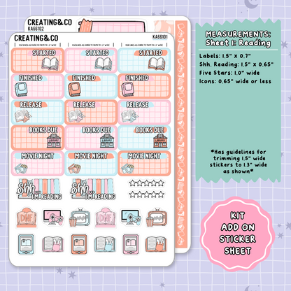 Sweet as a Peach Weekly Kit Add On Planner Sticker Sheets - KA661