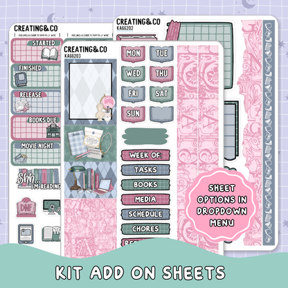 Curious Academia Weekly Kit Add On Planner Sticker Sheets - KA662