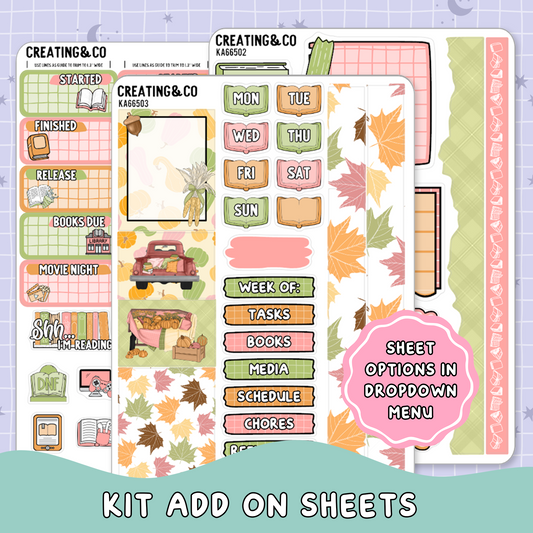 Fall Festival  Weekly Kit Add On Planner Sticker Sheets - KA665