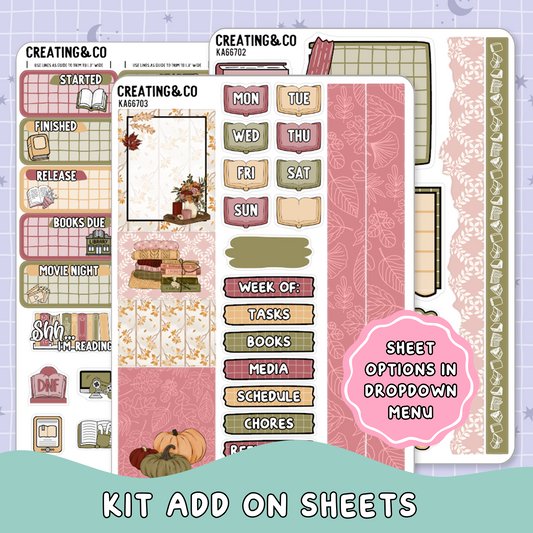 Hello Autumn Weekly Kit Add On Planner Sticker Sheets - KA667