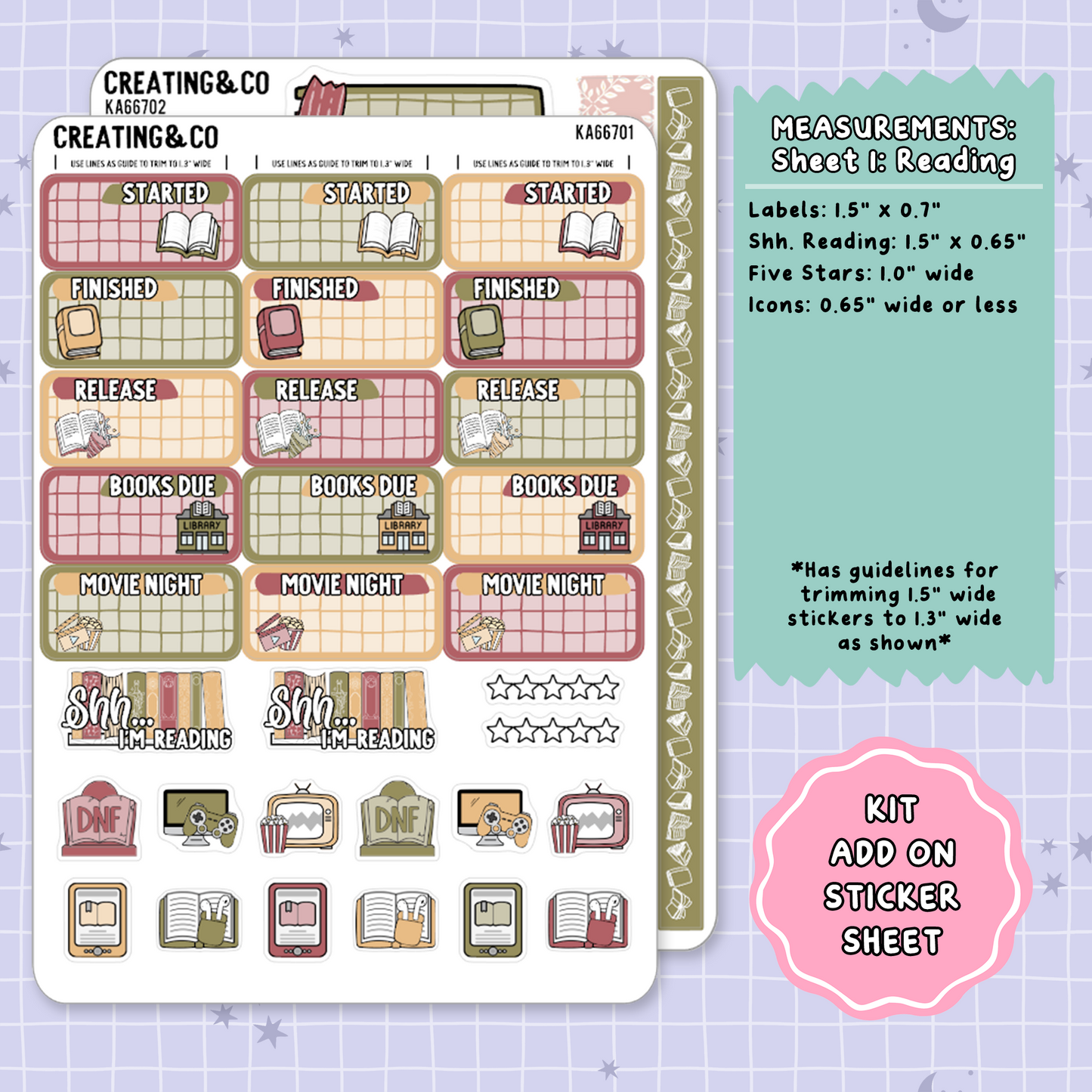 Hello Autumn Weekly Kit Add On Planner Sticker Sheets - KA667