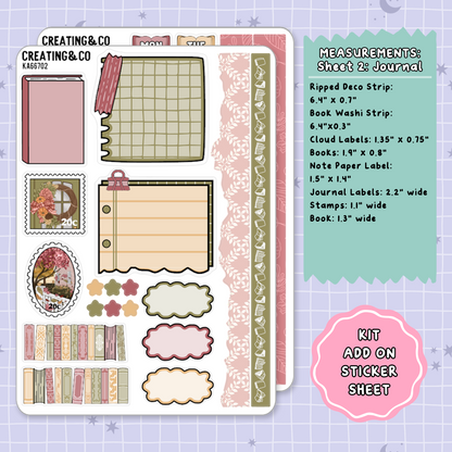 Hello Autumn Weekly Kit Add On Planner Sticker Sheets - KA667