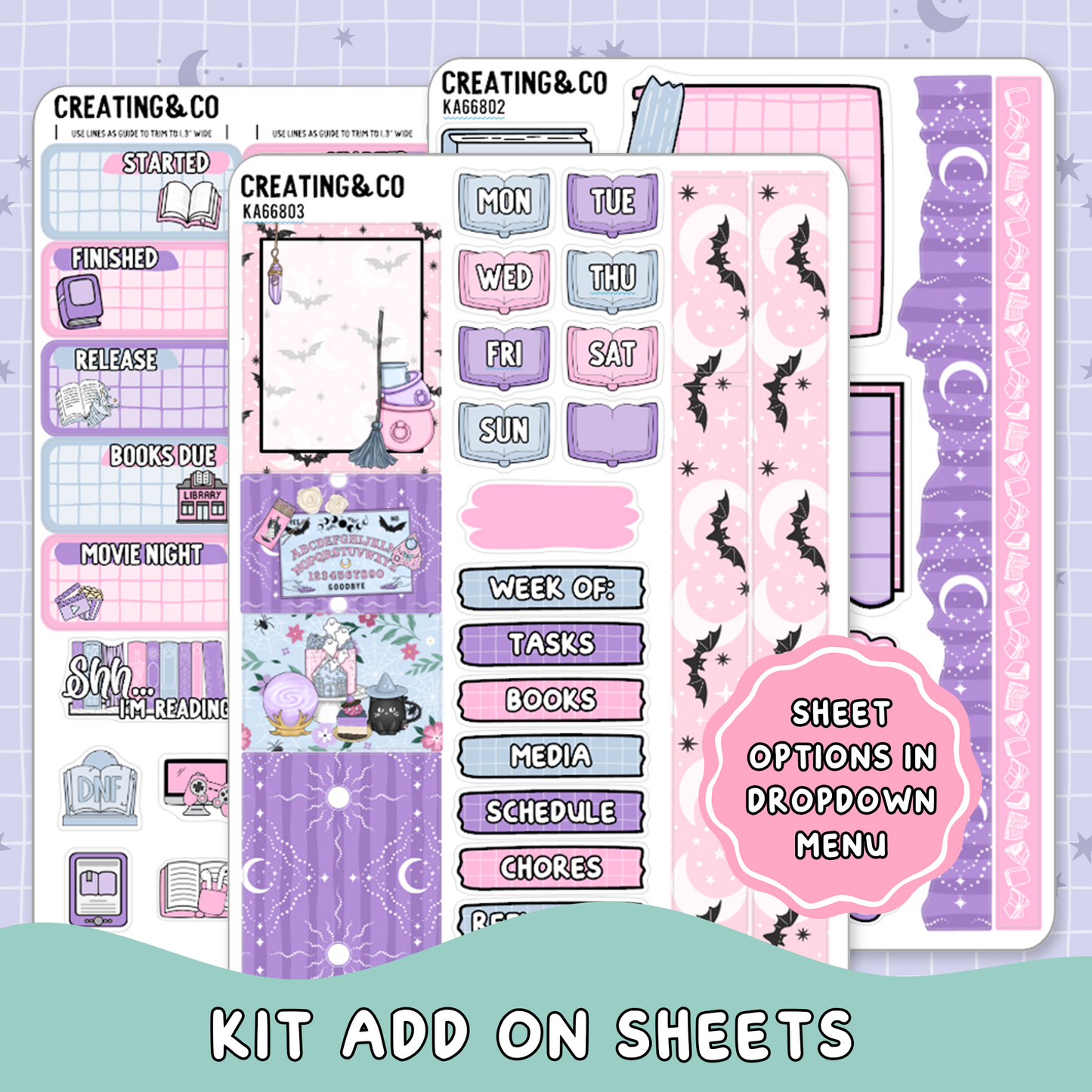Divine Desserts Weekly Kit Add On Planner Sticker Sheets - KA668