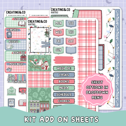 Holiday Sleigh Ride Weekly Kit Add On Planner Sticker Sheets - KA675