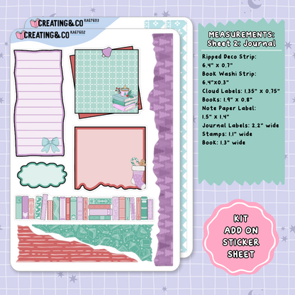 Snowflakes + Scales Weekly Kit Add On Planner Sticker Sheets - KA676
