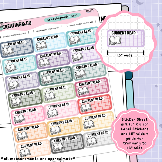 Current Read Label Functional Sticker Sheet - LBS005