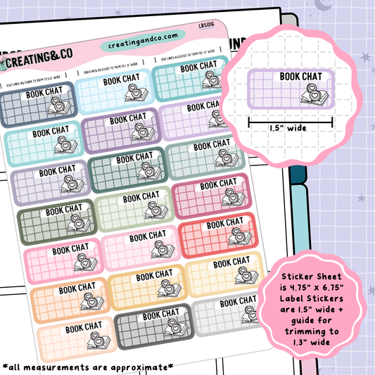 Book Chat Label Functional Sticker Sheet - LBS016