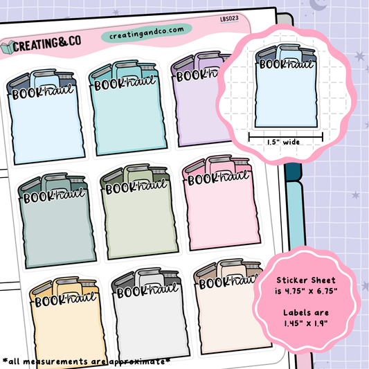 Book Haul Label Functional Sticker Sheet - LBS023