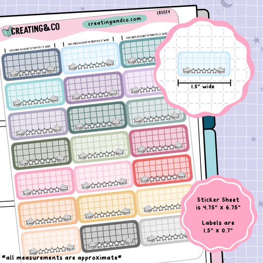 Rating Book Label Functional Sticker Sheet - LBS024
