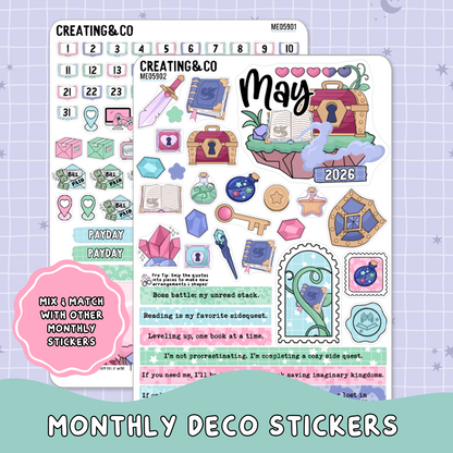 Adventure Game May Decorative & Functional Planner Sticker Kit  - ME059