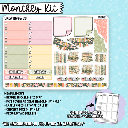 March Monthly Kit for Large Planners (1.5" wide columns) - MN044