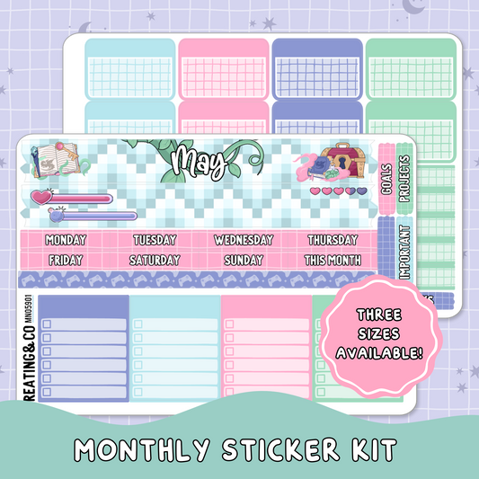 Adventure Game May Monthly Planner Sticker Kit  - MN/HBM/MS059