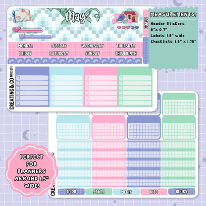 Adventure Game May Monthly Planner Sticker Kit  - MN/HBM/MS059
