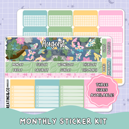 Tranquil Pond August Monthly Planner Sticker Kit  - MN/HBM/MS063