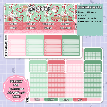Holiday Spirit December Monthly Planner Sticker Kit  - MN/HBM/MS067